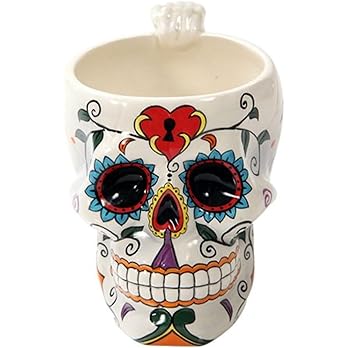 Hand Painted Dia De Los Muertos Mug
